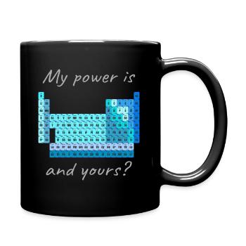 Tableau périodique des éléments en bleu - Mug uni - noir - Droite