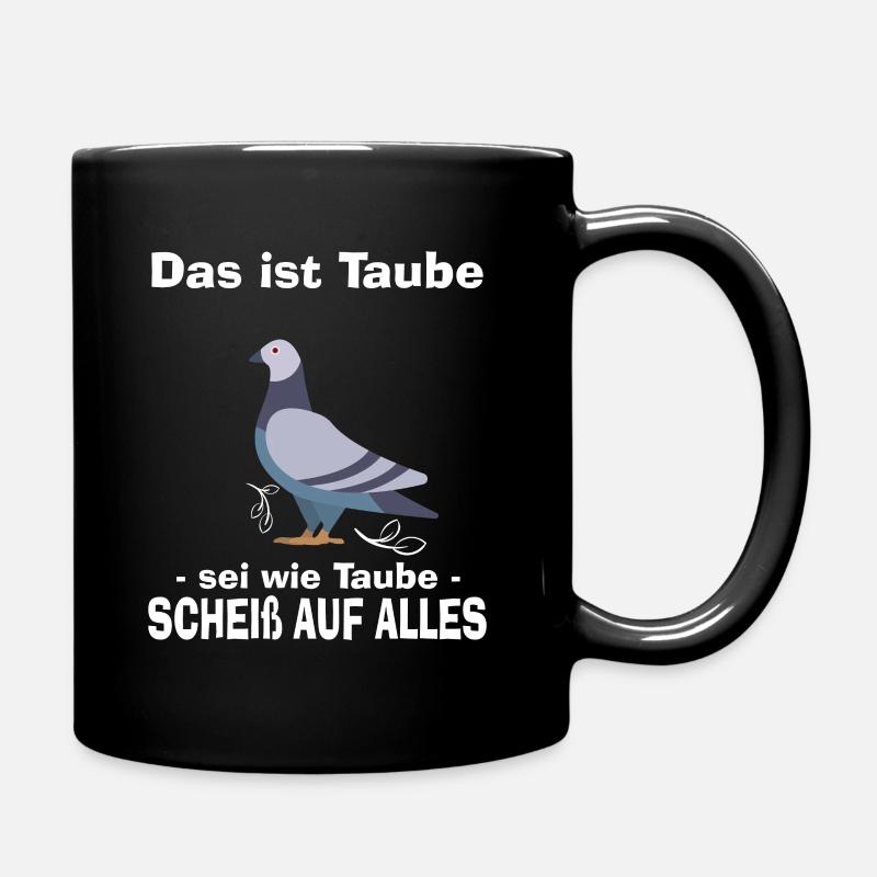 Tauben - Tasse einfarbig - Schwarz