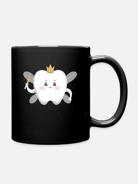 Dent fée dents fée dents aile dent carnaval cadeau - Mug uni - noir