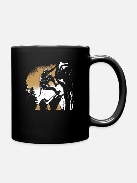 Klettern - Tasse einfarbig - Schwarz