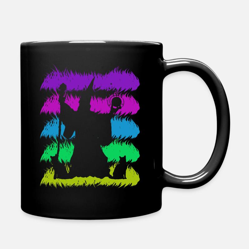 Silhuette magique aux couleurs rétro - Mug uni - noir