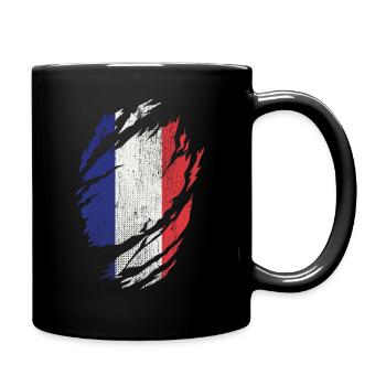 france - Tasse einfarbig - Schwarz - Rechts