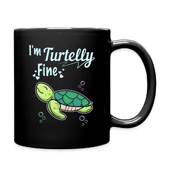 Turtle Turtle Turtelly Fine - Full Colour Mug - black - Right