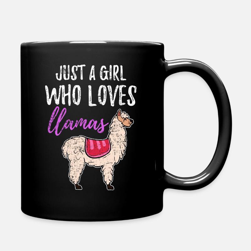 Lama - Tasse einfarbig - Schwarz