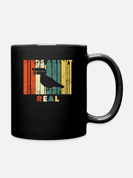 Birds Aren´t Real - Vintage - Tasse einfarbig - Schwarz