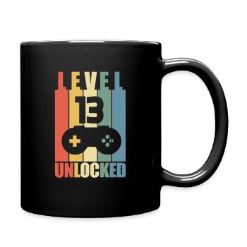 Level 13 13th Birthday Gaming Gamer Gift - Full Colour Mug - black - Right