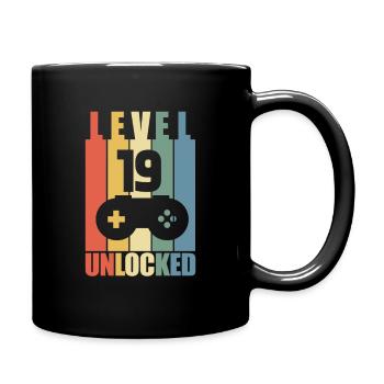 Level 19 Gaming 19th Birthday Gamer Gift - Full Colour Mug - black - Right