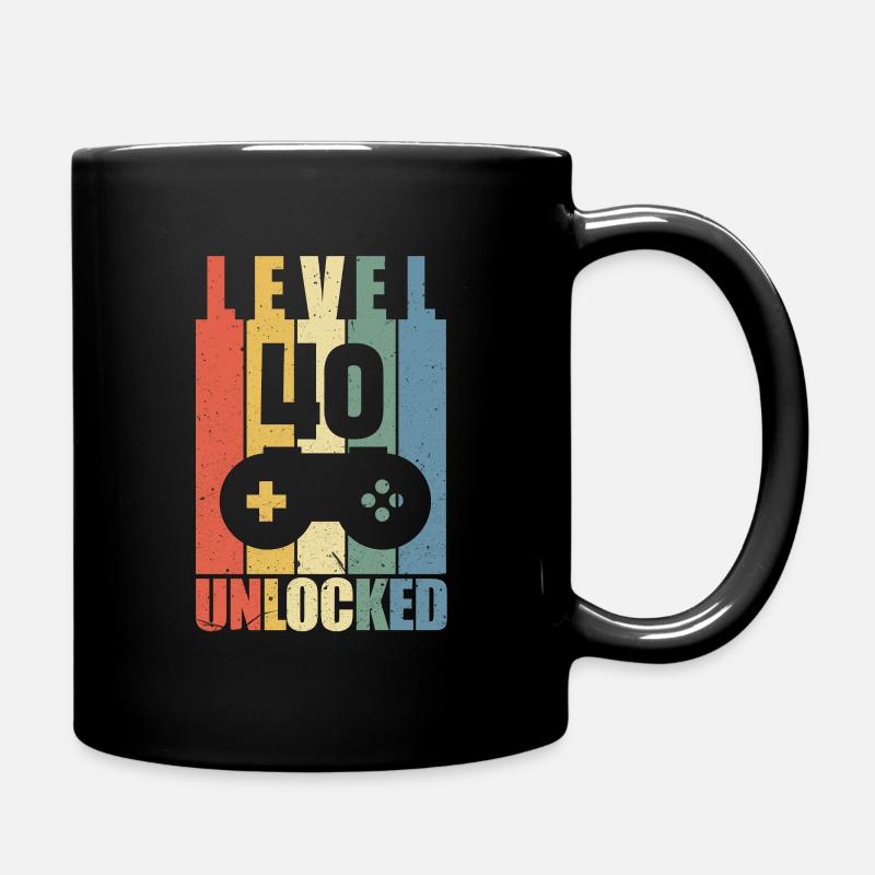 Level 40 - Full Colour Mug - black