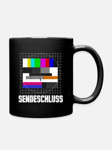 Testbild Sendeschluss 90er - Tasse einfarbig - Schwarz