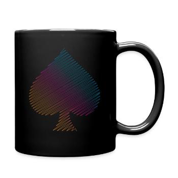 Pique de poker - Mug uni - noir - Droite