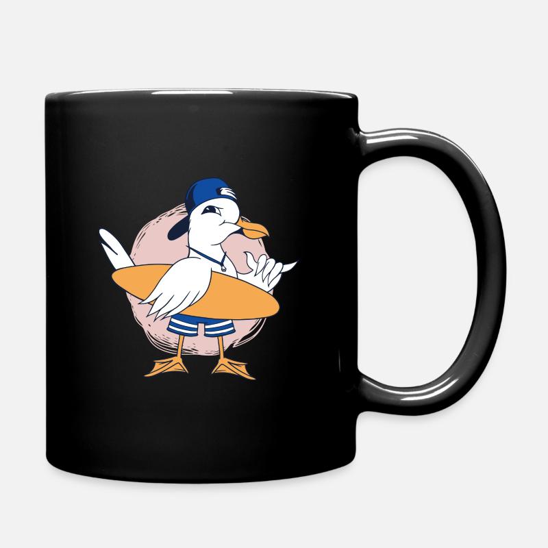 Goéland surfeur - Mug uni - noir
