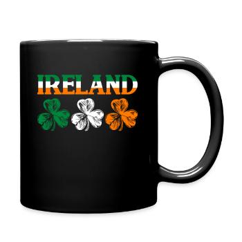Drapeau Irlande trèfle - Mug uni - noir - Droite