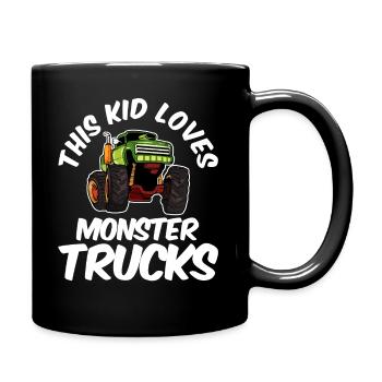 Monstertruck - Tasse einfarbig - Schwarz - Rechts