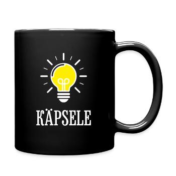 Käpsele Schwäbischer Spruch Shirt - Tasse einfarbig - Schwarz - Rechts