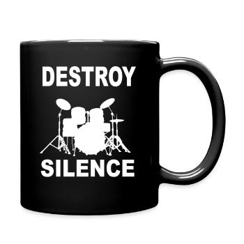 Drums drummer musical instrument band - Full Colour Mug - black - Right