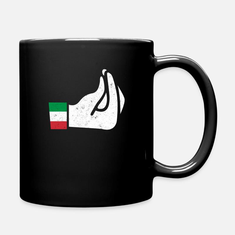 italiano - Tazza monocolore - nero