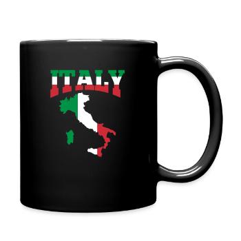 Italien Italiener Italienisch Italia Geschenk - Tasse einfarbig - Schwarz - Rechts
