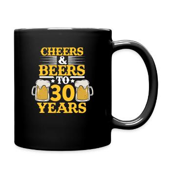 30. Geburtstag Bier 30 Jahre Saufen Geschenk - Tasse einfarbig - Schwarz - Rechts