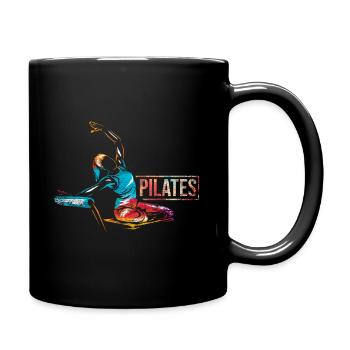Pilates Geschenk - Tasse einfarbig - Schwarz - Rechts