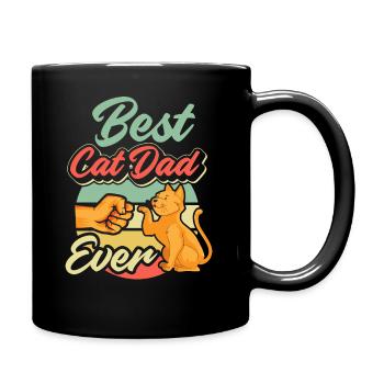 Best Cat Dad Ever Vintage Best Cat Dad Dad - Full Colour Mug - black - Right
