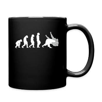 Judo Evolution cool judoka retro gift - Full Colour Mug - black - Right