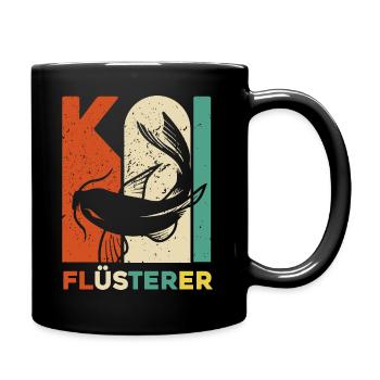 Koi Fan - Lustiges Retro Koi Flüsterer - Geschenki - Tasse einfarbig - Schwarz - Rechts