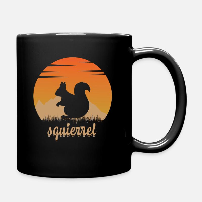 Eichhörnchen in der Natur - Tasse einfarbig - Schwarz