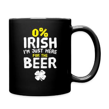 0% Irish Just Here For the Beer St. Patrick's Day - Mug uni - noir - Droite