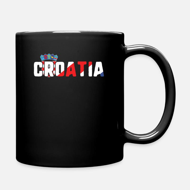 Kroatien - Tasse einfarbig - Schwarz