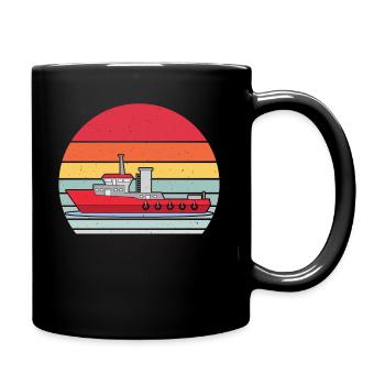 Le bateau - Mug uni - noir - Droite