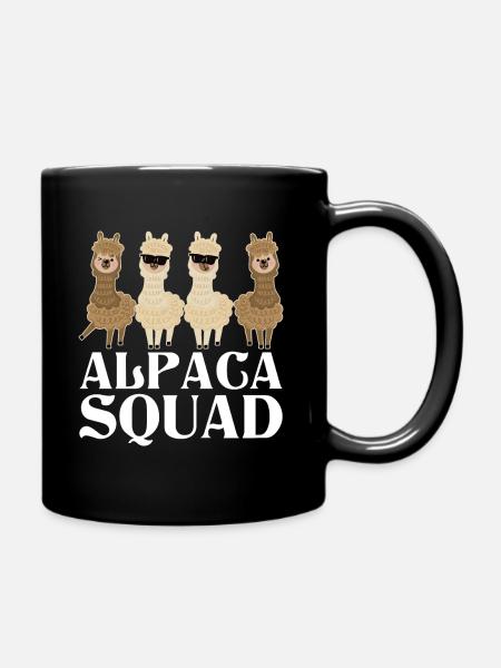 alpaca - Full Colour Mug - black