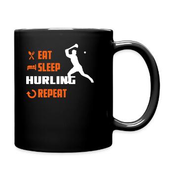 EAT SLEEP HURLING - Interest Shirt - Full Colour Mug - black - Right