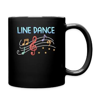 Line dance dance cowboy boots country gift - Full Colour Mug - black - Right