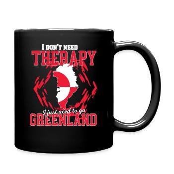 Je n'ai pas besoin de thérapie - Groenland - Mug uni - noir - Droite