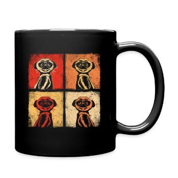 Suricate mignon animal afrique - Mug uni - noir - Droite