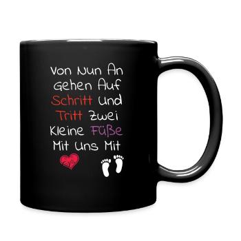 Baby Sprüche - Geburt Kinderwunsch Kinder Sprüche - Tasse einfarbig - Schwarz - Rechts