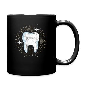 Zahn Zahnarzt Dental Hygiene Dentisten Halloween - Tasse einfarbig - Schwarz - Rechts