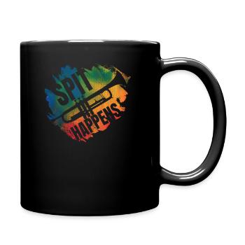Trompete - Tasse einfarbig - Schwarz - Rechts