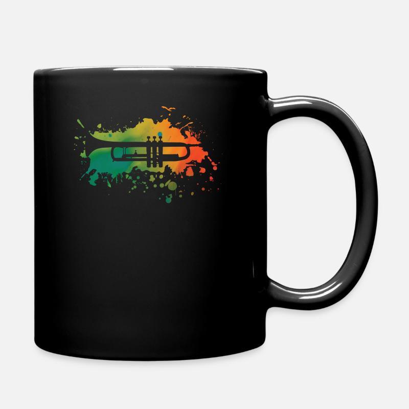 Trompete - Tasse einfarbig - Schwarz