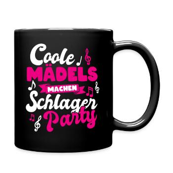 Coole Mädels machen Schlager Party Konzert - Tasse einfarbig - Schwarz - Rechts