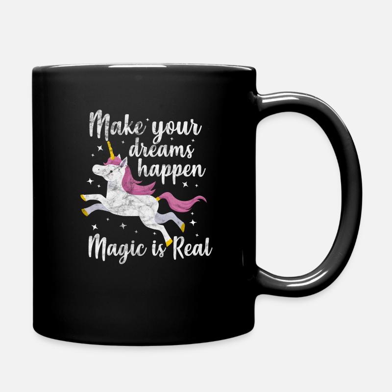 Einhorn Unicorn Pferd Einhörner Märchen Geschenk - Tasse einfarbig - Schwarz