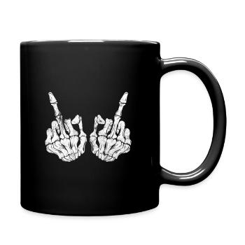 Fuck off - Tasse einfarbig - Schwarz - Rechts