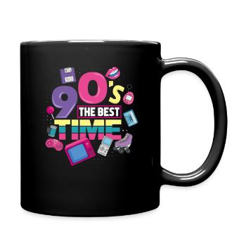 90s party outfit costume disguise 90s - Full Colour Mug - black - Right