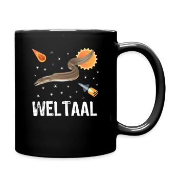 Funny world eel angler eel word game - Full Colour Mug - black - Right