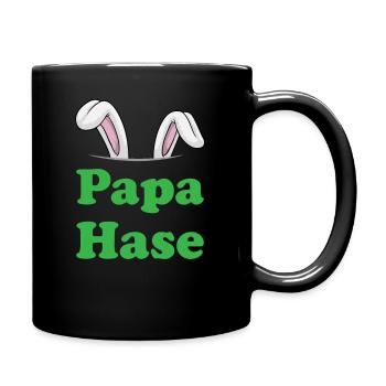 Ostern Osterhase Dad Eiersuche - Tasse einfarbig - Schwarz - Rechts