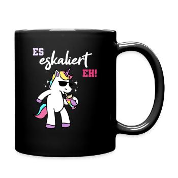 Unicorn group outfit Escalates Eh girls evening - Full Colour Mug - black - Right