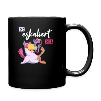Es Eskaliert Eh - Tasse einfarbig - Schwarz - Rechts