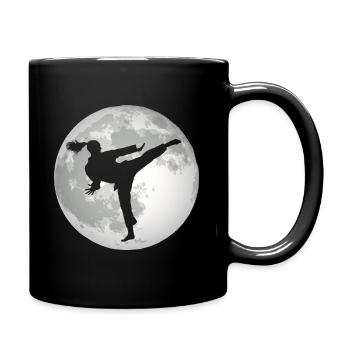Taekwondo girl - Full Colour Mug - black - Right