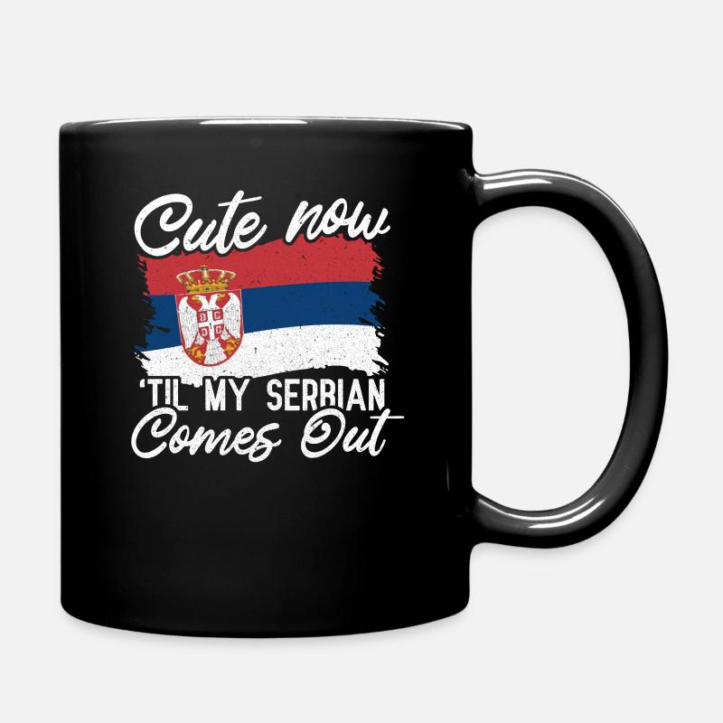 Serbien - Tasse einfarbig - Schwarz