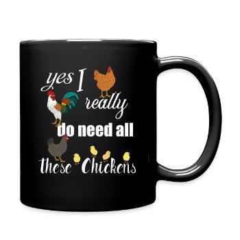 Love Chickens Tee This shirt is perfect for you! - Full Colour Mug - black - Right